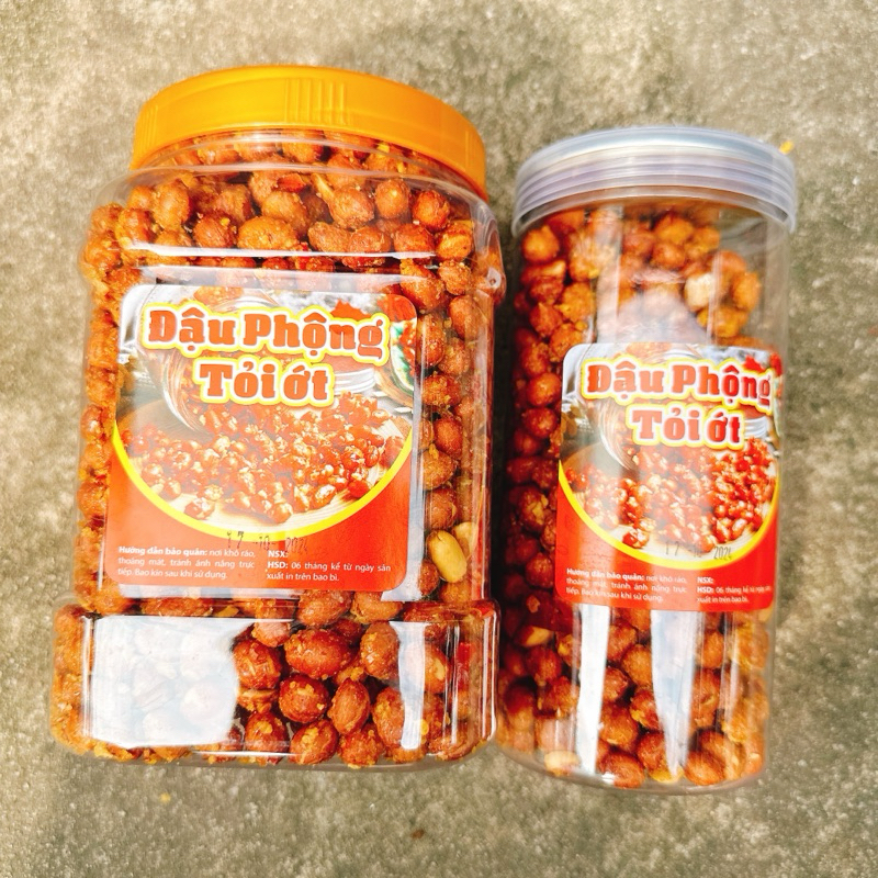 Đậu Phộng Tỏi Ớt Loại 1 ngon đặc biệt - hộp 450gr/1KG