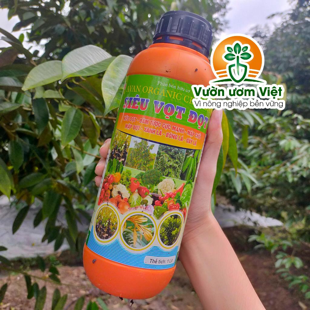 Phân bón ORGANIC SIÊU VỌT ĐỌT dưỡng bộ lá xanh mướt, kích đọt mạnh bằng hữu cơ tự nhiên - 1 Lít