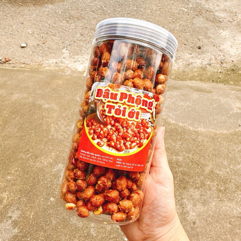Đậu Phộng Tỏi Ớt Loại 1 ngon đặc biệt - hộp 450gr/1KG