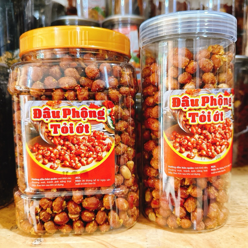 ĐẬU PHỘNG TỎI ỚT loại ngon đặt biệt - 1Hộp Vuông 1KG