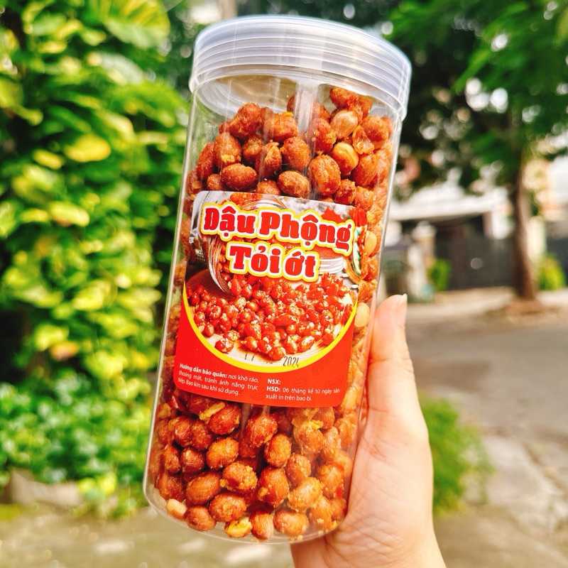 Đậu Phộng Tỏi Ớt hàng ngon chuẩn đặc biệt - Hộp pet 450G