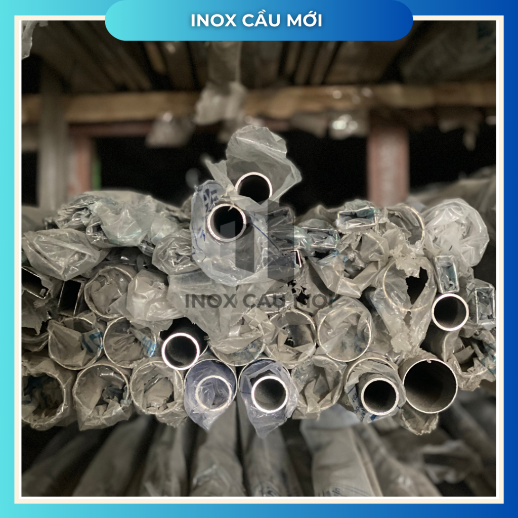 Ống inox tròn 304 phi 33.4mm, độ dày 1.0mm/1.2mm, dài 0.5m/1m/1m2/1m5, hàng chất lượng giá xưởng