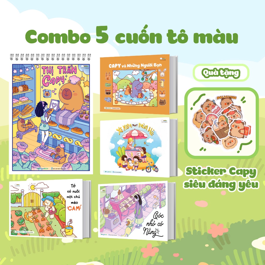 Ảnh Sách Combo 5 Cuốn Sách Tô Màu Chữa Lành 1