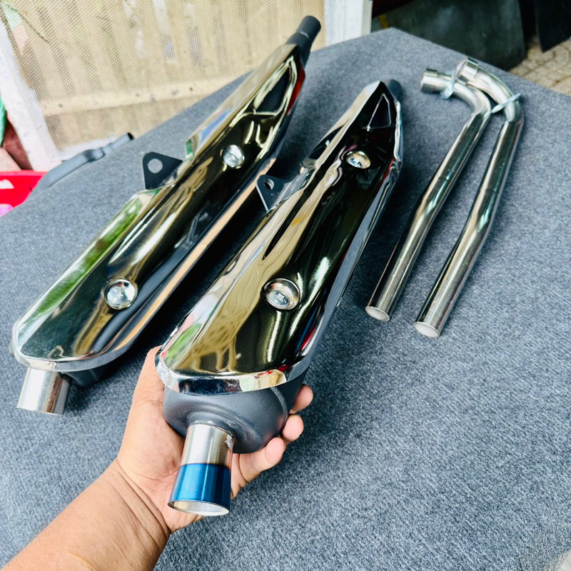 Pô Wave A110 (Họng Inox & xi Titan) Móc To 42mm kèm cổ Inox 27mm các ...