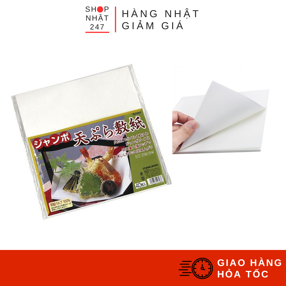 Giấy thấm dầu mỡ chiên rán Kyowa 40 tờ , Giấy thấm dầu thực phẩm thấm ...