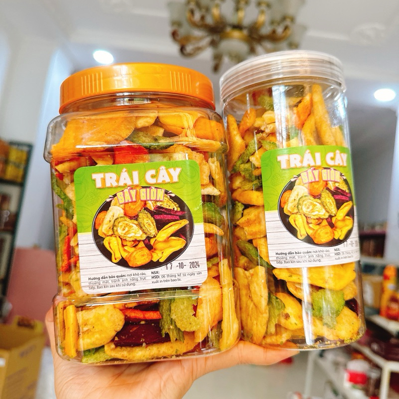 Thập Cẩm Trái Cây Sấy Giòn loại ngon 13 vị - Hộp 500G