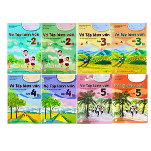 Sách - Vở tập làm văn Lớp 2, 3 ,4 , 5 Tập 1+2 (Kết nối tri thức với cuộc sống) #huongbook
