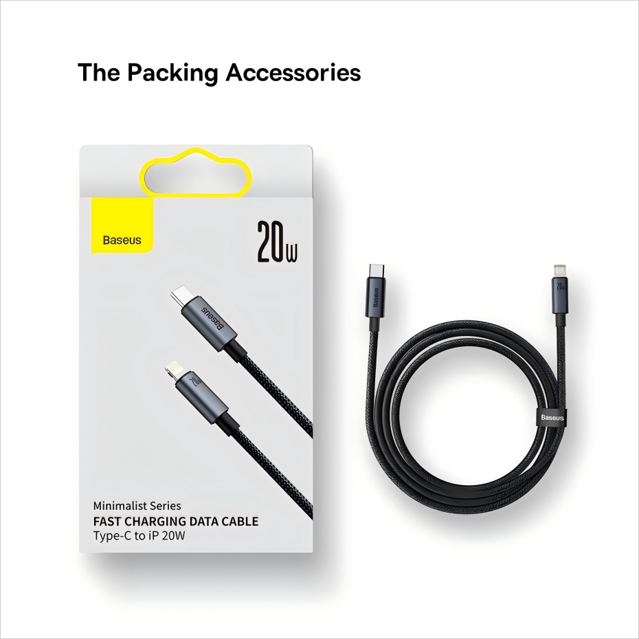 Cáp Sạc Nhanh Baseus PD 20W USB-C to Ligh, Tương Thích các dòng Phone cho điện thoại từ cổng C qua L