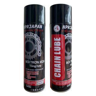 Chai Xịt Bôi Trơn và Bảo Dưỡng Sên (Xích) Chain Lube 500ml Mỡ Bò Cao Cấp Chính Hãng NPR