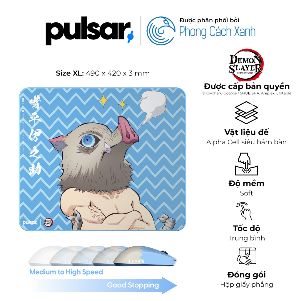 Lót chuột Pulsar eS2 Inosuke - Pulsar x Demon Slayer Limited Edition ...
