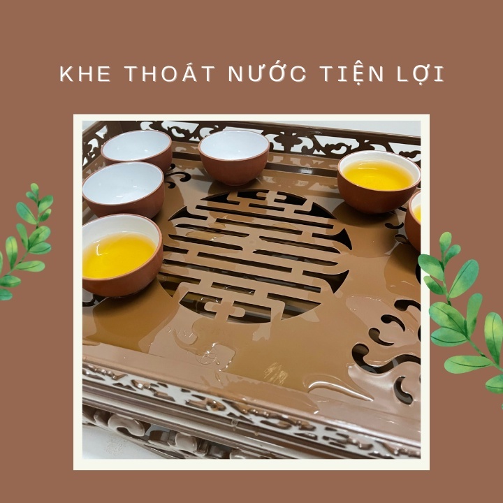 Khay Trà Giả Gỗ Cao Cấp Sang Trọng Lịch Thiệp Chính Hãng VIỆT NHẬT (Mã 5686)