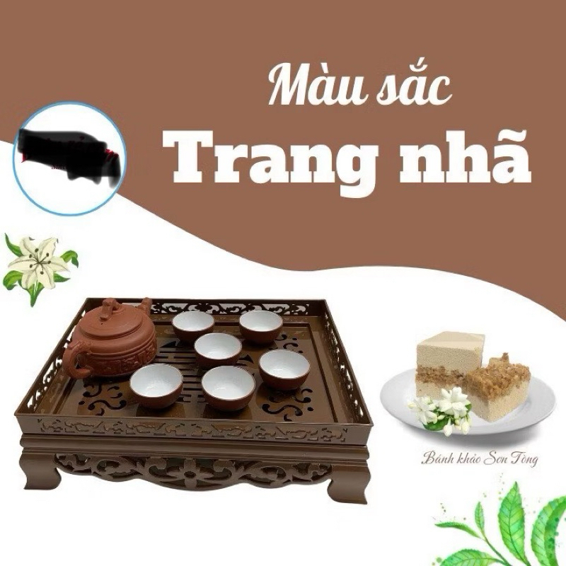 Khay Trà Giả Gỗ Cao Cấp Sang Trọng Lịch Thiệp Chính Hãng VIỆT NHẬT (Mã 5686)