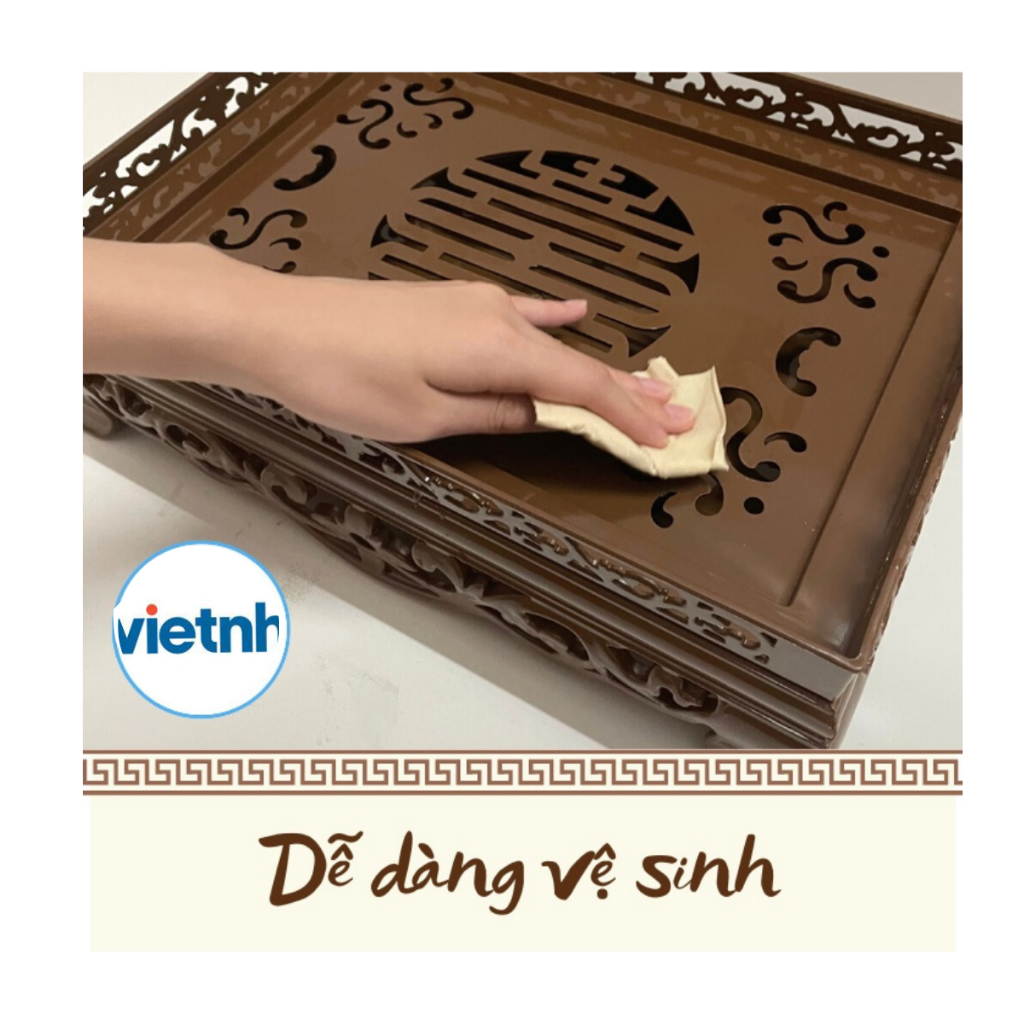 Khay Trà Giả Gỗ Cao Cấp Sang Trọng Lịch Thiệp Chính Hãng VIỆT NHẬT (Mã 5686)