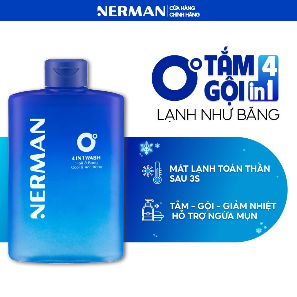 Ảnh Sữa tắm gội MÁT LẠNH TOÀN THÂN hương nước hoa cao cấp NERMAN 0 Độ 4in1 330ml Dưỡng Body Dưỡng thể 2