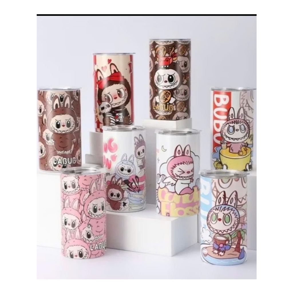 Ly giữ nhiệt Labubu cao cấp 600ml,Cốc giữ nhiệt cute,Ống hút cách nhiệt lạnh