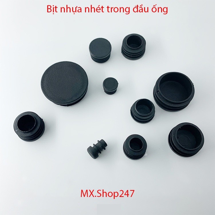 Đầu bịt ống sắt, nút bịt chân bàn ghế nhiều kích thước.