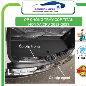 Ốp Chống Trầy Cốp Xe HONDA CRV 2018 - 2022, bộ ốp trầy cốp trong và ngoài Titan cao cấp