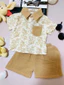 Bộ sơ mi ngắn cho bé Kunbaby xô muslin cao cấp họa tiết dễ thương ,đi học và đi chơi thoải mái.