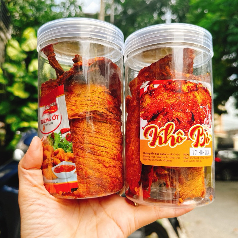 KHÔ BÒ MIẾNG TÂY NGUYÊN ĐẶC BIỆT LOẠI 1 cam kết bò thật 100% hộp 250GR