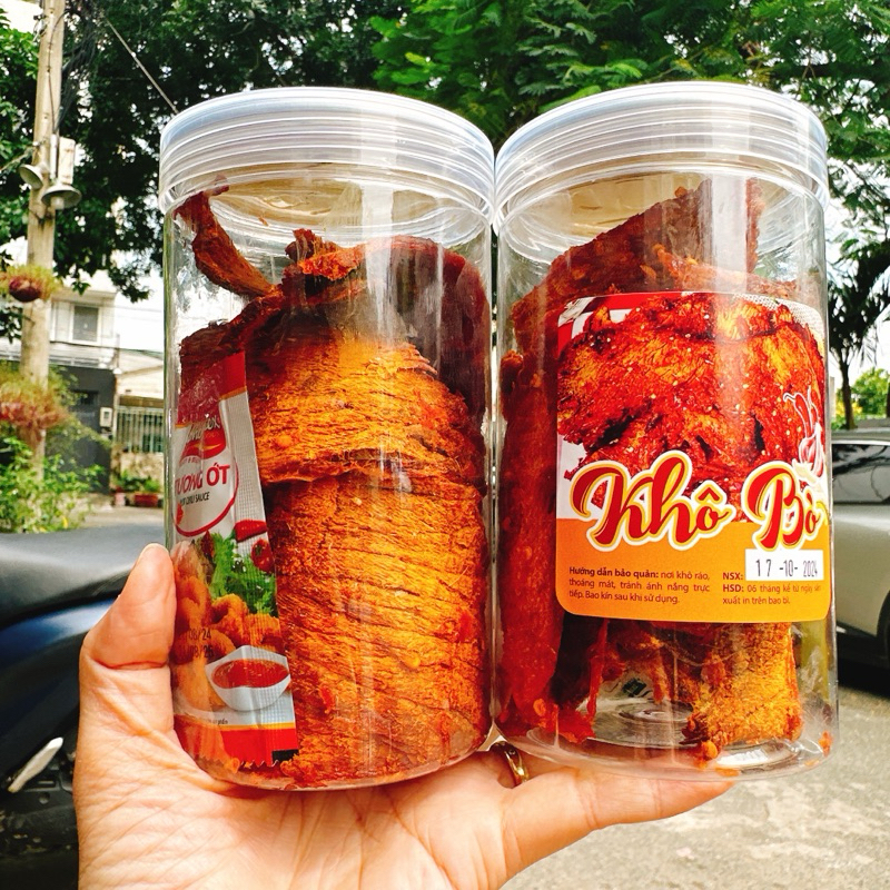 KHÔ BÒ MIẾNG TÂY NGUYÊN ĐẶC BIỆT LOẠI 1 cam kết bò thật 100% hộp 250GR