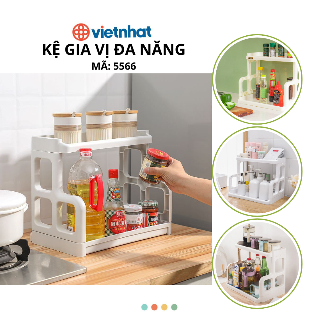 Kệ Đựng Gia Vị Nhà Bếp Khung Chữ H Chắc Chắn Bền Đẹp (gl9111)