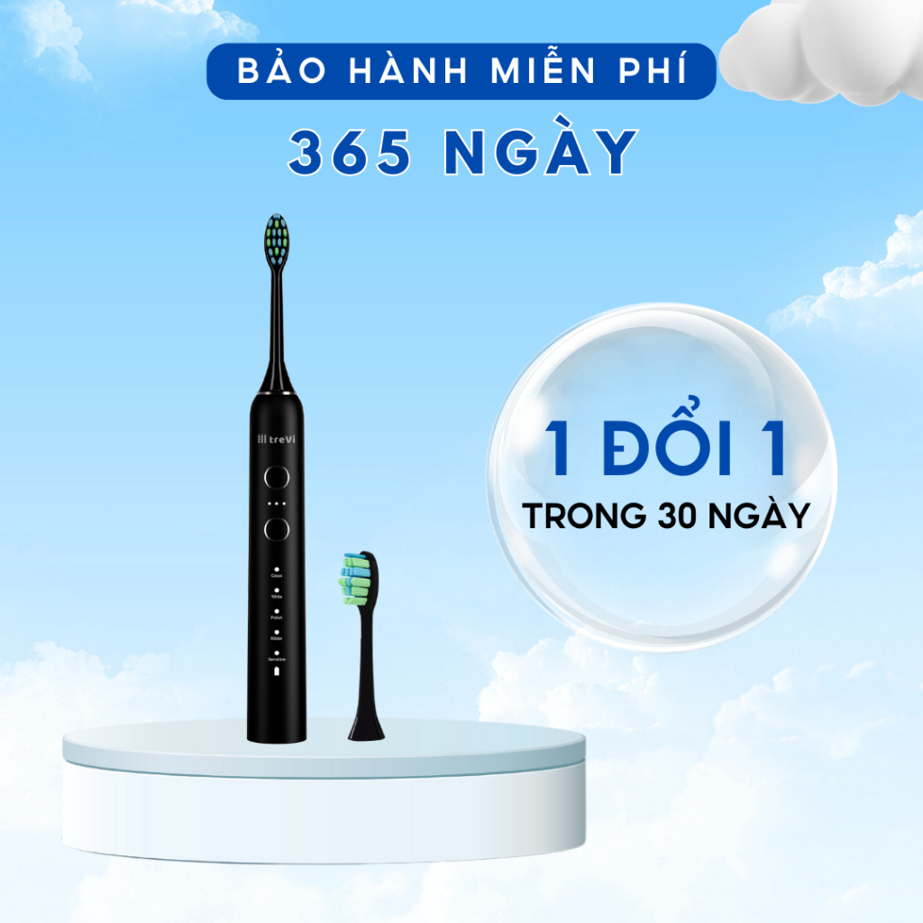 [SIÊU SALE] Bàn Chải Điện treVi Công Nghệ Sóng Âm 15 Chế Độ Chải Thông Minh Chống Nước Phù Hợp Mọi Loại Răng