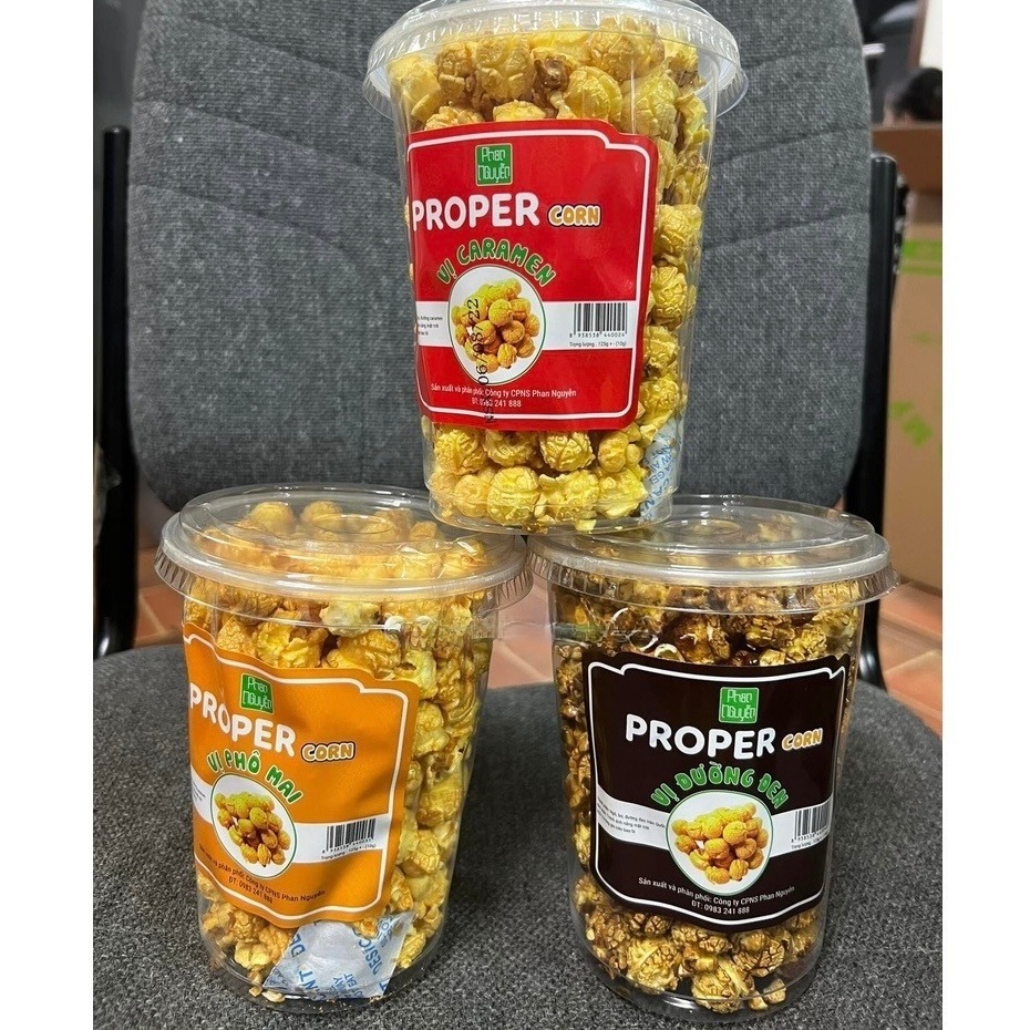 [HỘP KHỔNG LỒ] Bắp rang bơ phô mai - caramel - đường đen hộp 125g ...