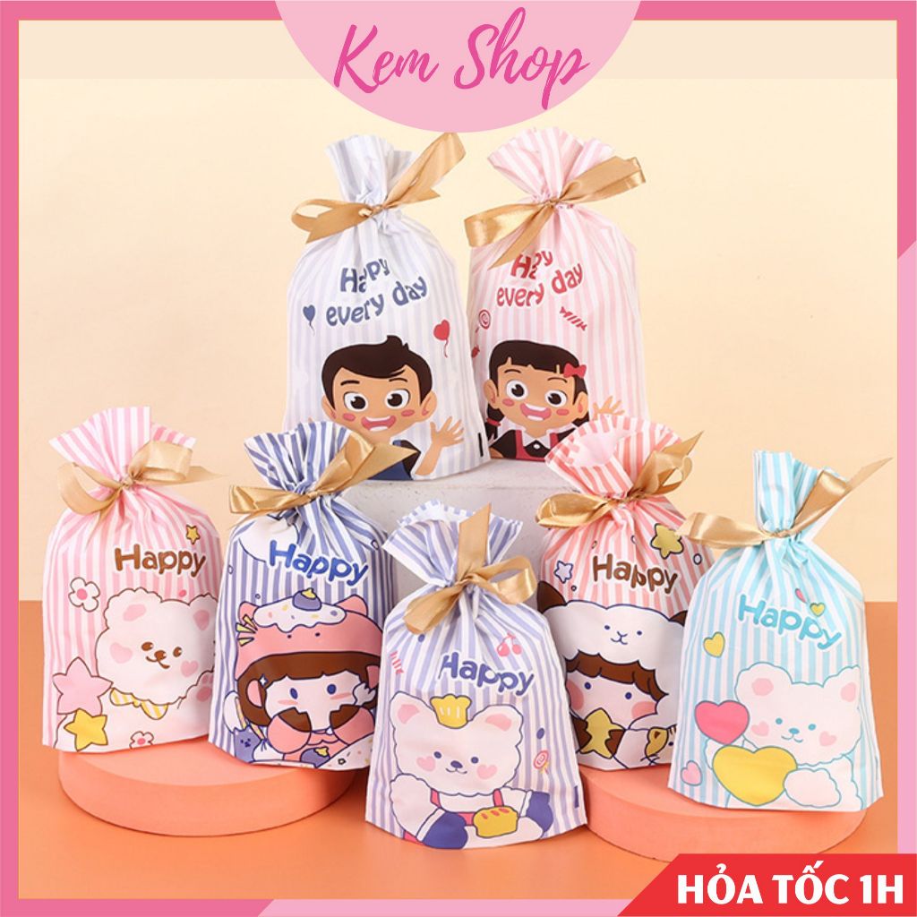 Set túi chia quà bánh kẹo sinh nhật cho các bé - Kem Shop K385