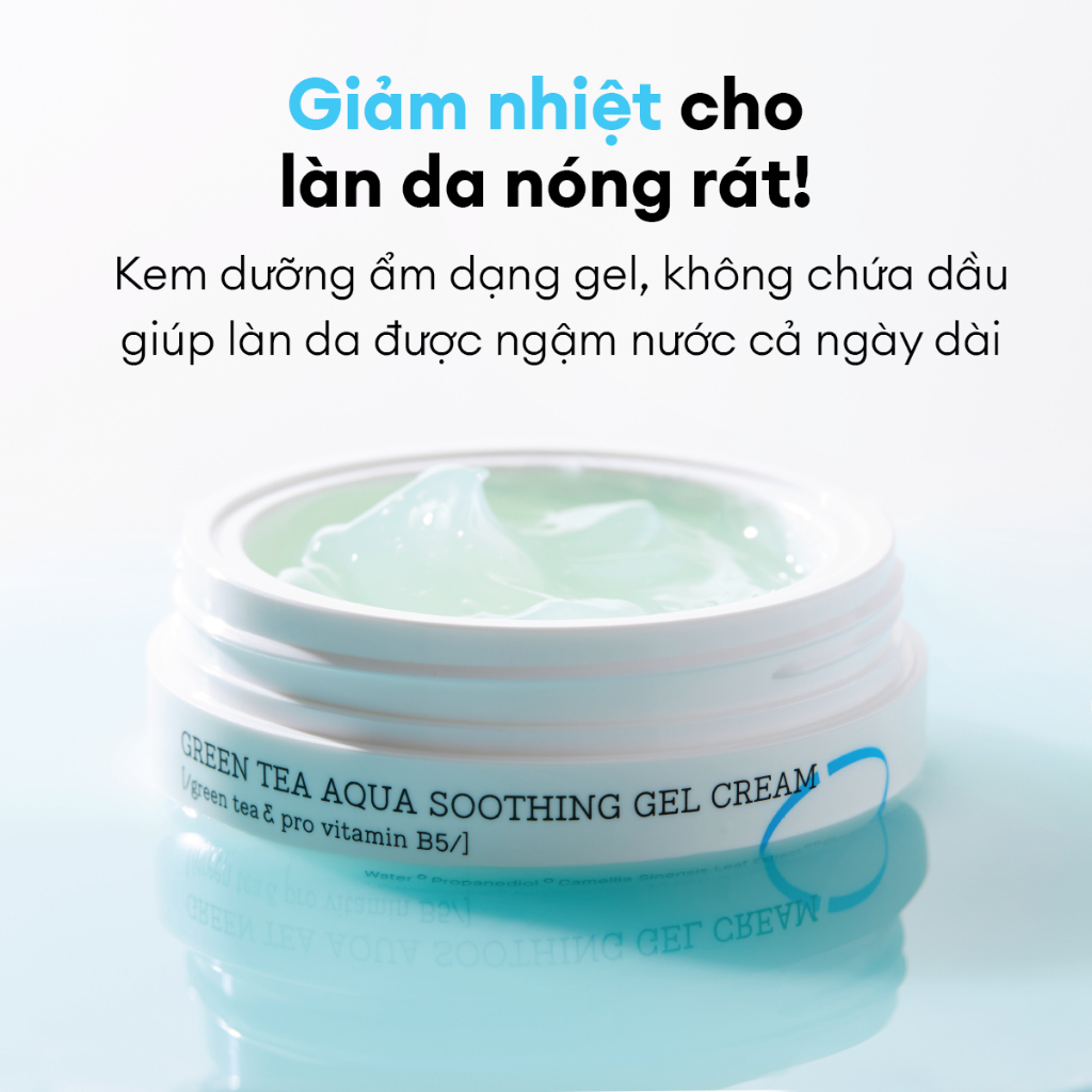 Ảnh Gel Dưỡng Cấp Nước và Dịu Da (Trà Xanh, B5) COSRX Hydrium Green Tea Aqua Soothing Gel Cream 50ml 2