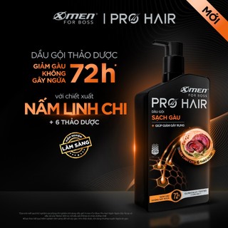 [Chính Hãng Cty ] Dầu Gội Xmen For Boss Pro Hair Sạch Gàu/ Ngăn Gãy Rụng Tóc 350G Từ Nhân Sâm Nấm Linh Chi Thảo Dược Quý