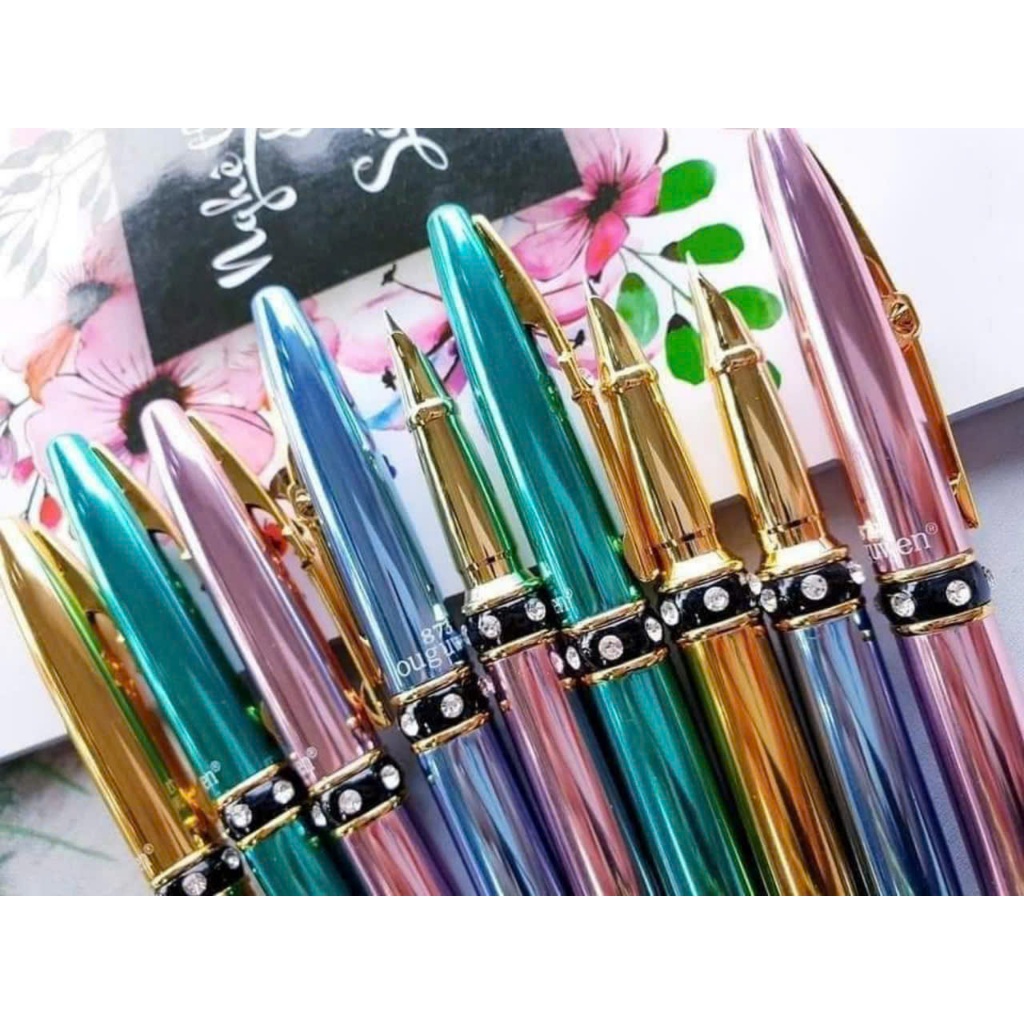 [Bút thanh đậm] Bút luyện chữ ngòi lá tre tặng kèm mực, nét sêu đẹp.