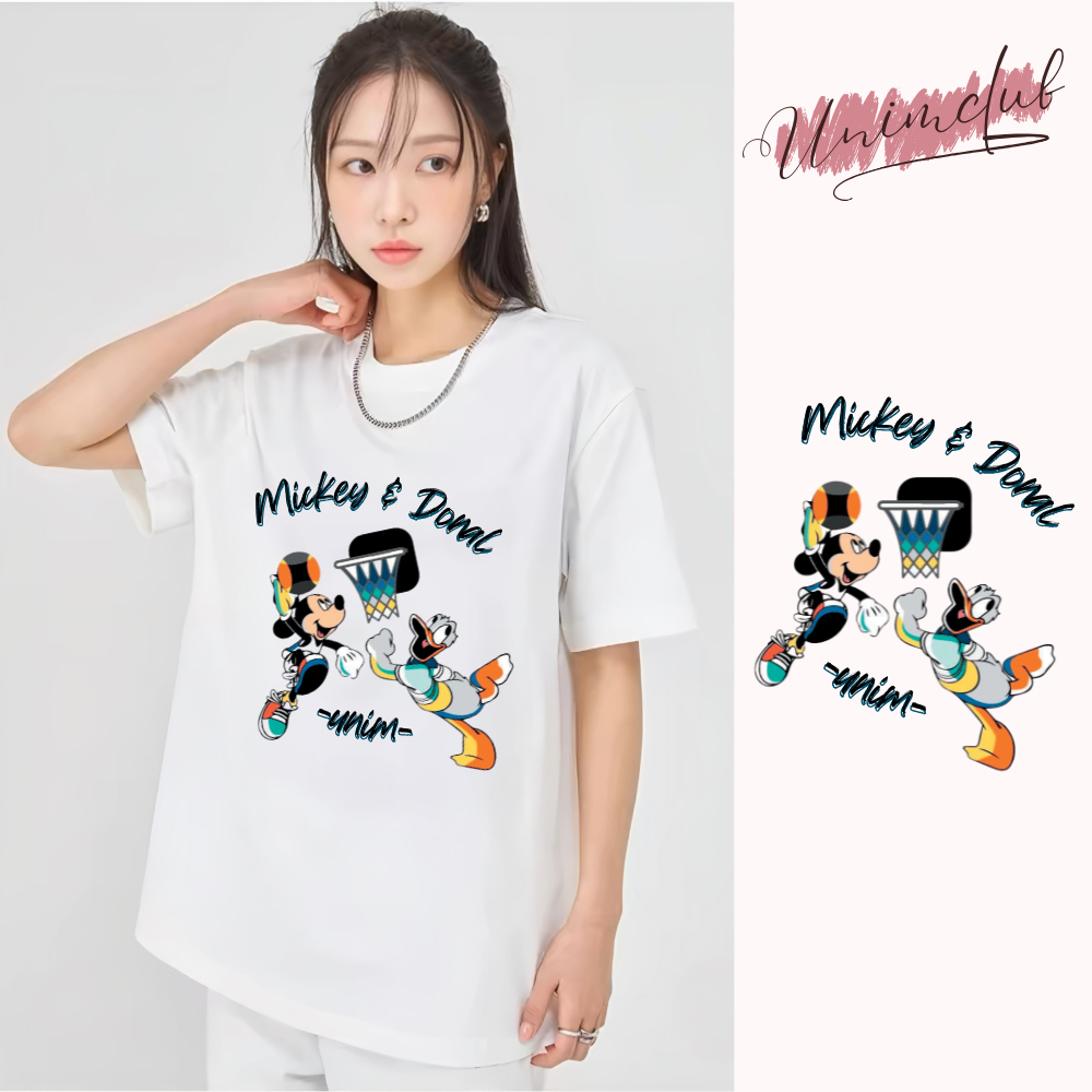 [VẢI 250 GSM] Áo Thun Mickey Ft Donal Unim Store Cotton Cao Cấp Dày Dặn Thấm Hút Mồ Hôi Form Rộng Unisex