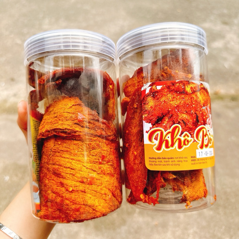 KHÔ BÒ MIẾNG TÂY NGUYÊN ĐẶC BIỆT LOẠI 1 cam kết bò thật 100% hộp 250GR