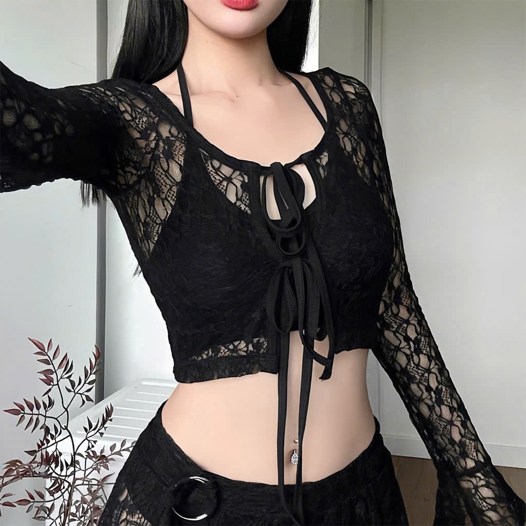 [Video Sp Thực Tế ] Bikini Set 3 món len ren trắng kem cho các nàng đi biển