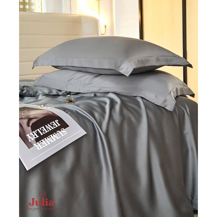 Bộ chăn ga gối ra giường lụa tencel siêu mềm mịn Hàn Quốc Julia 804