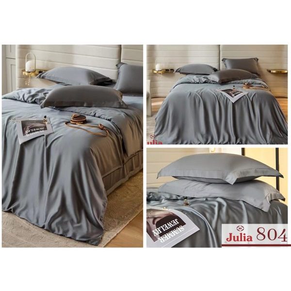 Bộ chăn ga gối ra giường lụa tencel siêu mềm mịn Hàn Quốc Julia 804