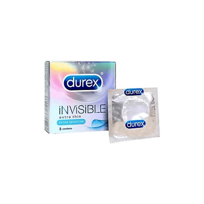 bao cao su durex invisible extra sensitive ( hộp 3 cái ) | Shopee Việt Nam