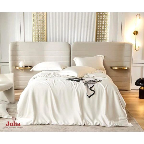 Bộ chăn ga gối ra giường lụa tencel siêu mềm mịn Hàn Quốc Julia 899