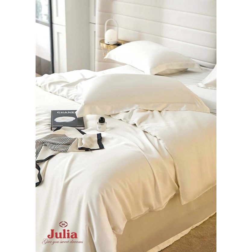 Bộ chăn ga gối ra giường lụa tencel siêu mềm mịn Hàn Quốc Julia 899