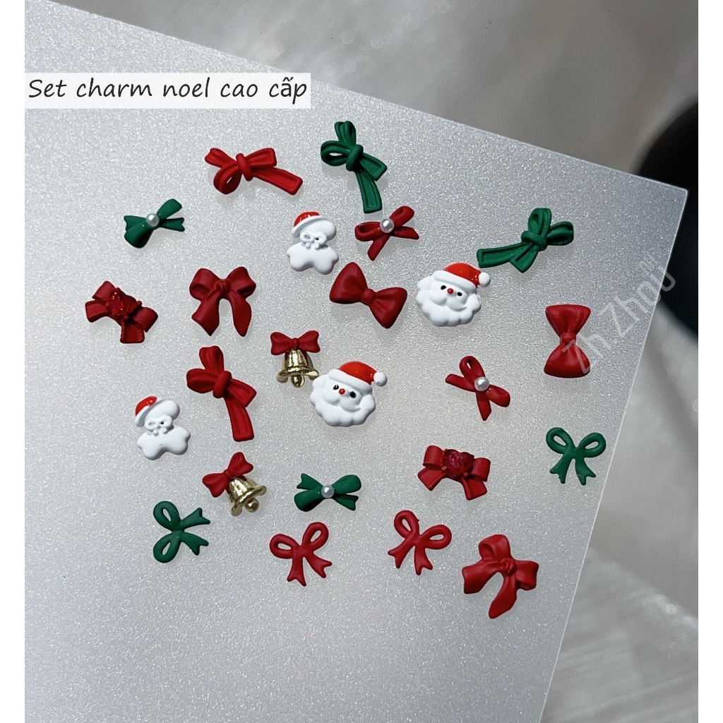 Set charm noel, charm gắn móng noel, charm noel, phụ kiện trang trí móng noel 2026
