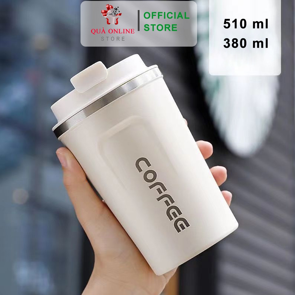 Ly giữ nhiệt Coffee Holic 350 ml hiển thị nhiệt độ khắc tên theo yêu cầu | Cốc giữ nhiệt Chính hãng