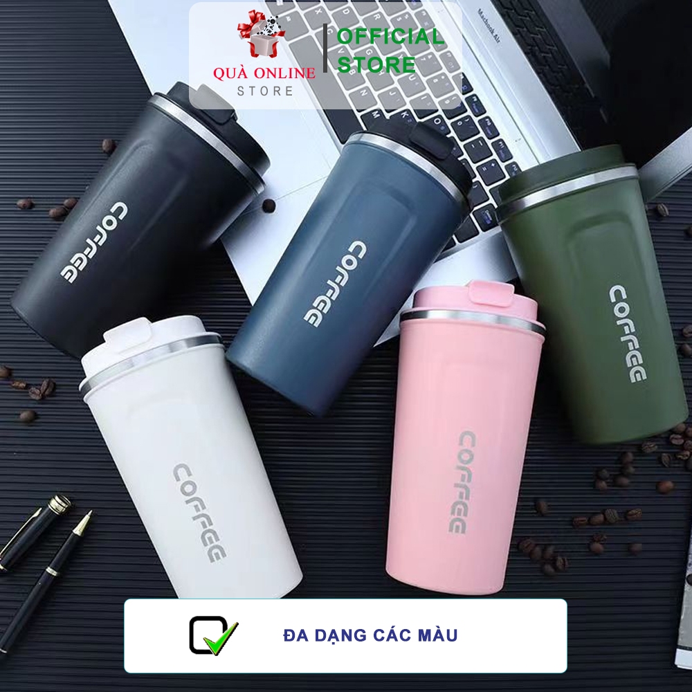 Ly giữ nhiệt Coffee Holic 350 ml hiển thị nhiệt độ khắc tên theo yêu cầu | Cốc giữ nhiệt Chính hãng