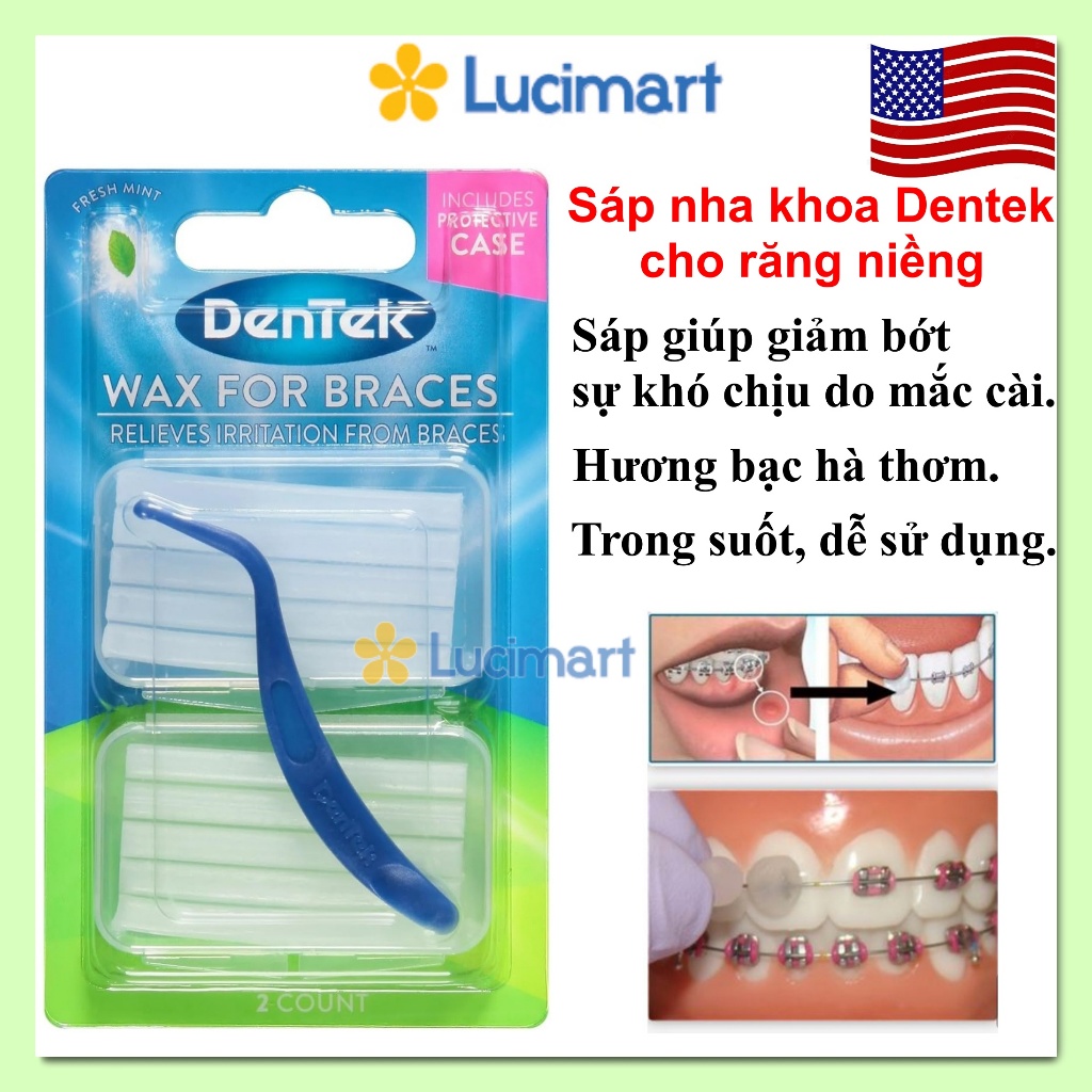 Sáp nha khoa Dentek Wax For Braces cho răng niềng (USA) | Shopee Việt Nam