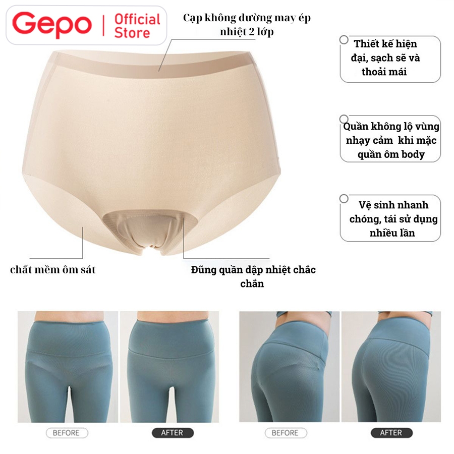 Ảnh Quần Lót Tàng Hình Chống Lộ Dành Cho Nữ Phù Hợp Mặc Quần Ôm Body,Legging, Mặc Tập Gym, Yoga Gepo 1