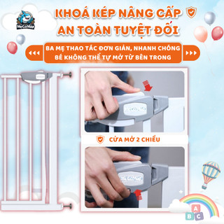 Thanh Chắn Cầu Thang, Thanh Chắn Cửa Pakey Không Khoan Đục Cao 79cm An Toàn Cho Trẻ Nhỏ