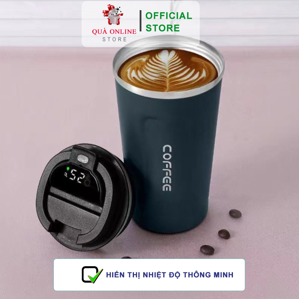 Ly giữ nhiệt Coffee Holic 510 ml hiển thị nhiệt độ khắc tên theo yêu cầu | Cốc giữ nhiệt Chính hãng