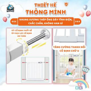 Thanh Chắn Cửa, Chắn Cầu Thang Pakey Không Khoan Đục cao 79cm Bảo Vệ An Toàn Cho Bé