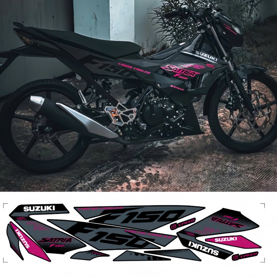 tem rời satria f150 cao cấp chất liệu in 3 lớp chống nước không phai màu nhãn dán decal.