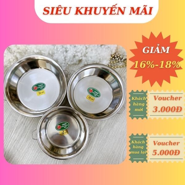 Khuôn Inox Tròn Cao Cấp Tiện Dụng Đa Năng-Khay Bơ Inox-Xửng Inox Làm ...