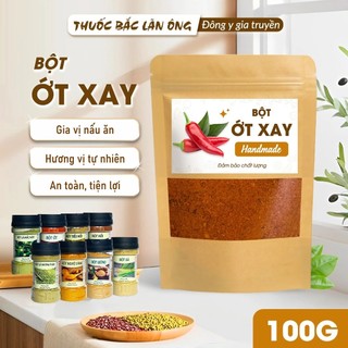 Bột ớt nguyên chất 100g (Nguyên liệu làm đồ ăn Hàn Quốc,khô,cay,thơm) - Lãn Ông